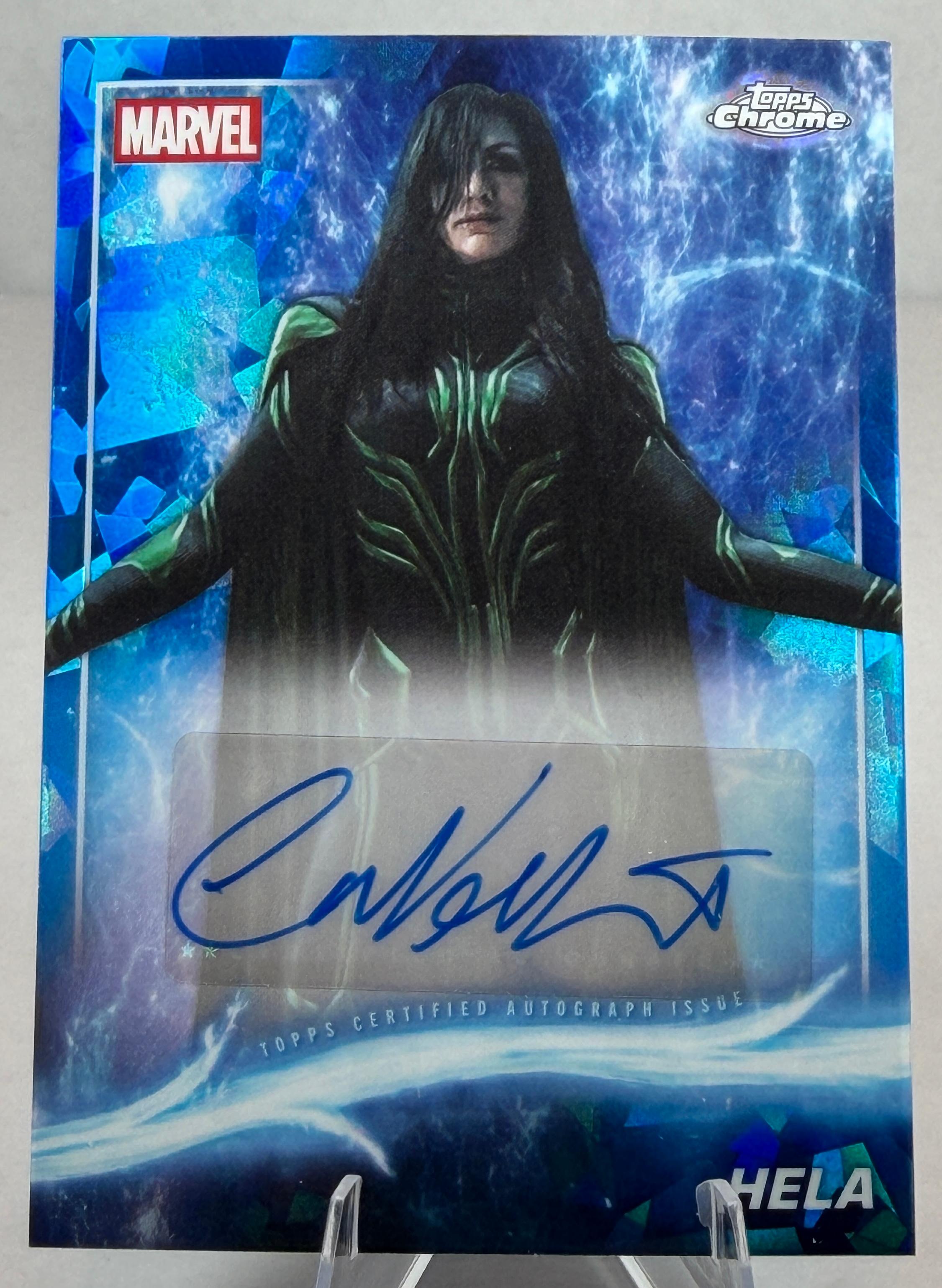 2025 Topps Marvel Studios Chrome Sapphire HELA Autograph #AA-CB